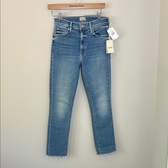 Mother The Mid Rise Dazzler Ankle Fray Jean Riding the Cliffside Sz 26 NEW - Picture 6 of 15
